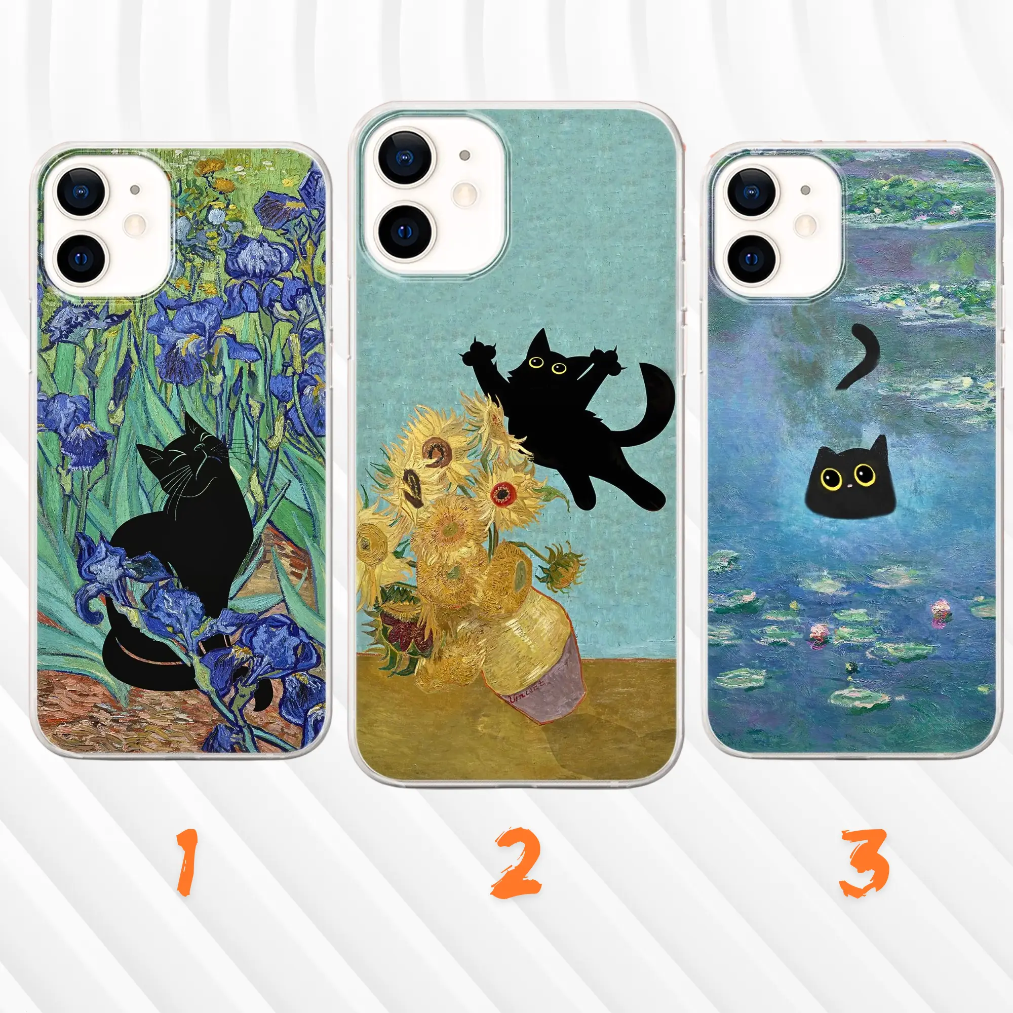 Van Gogh Phone Case Cat Meme iPhone Magsafe / Tough Phone Case, Black Cat  Famous Painting Art, Fits iPhone 17 16 15 14 13 12 - TikTok Shop