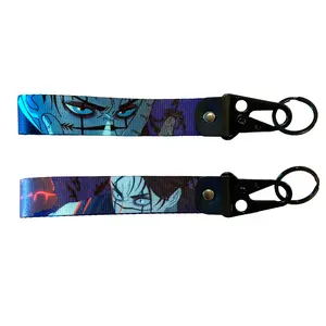 Anime Embroidered Key Strap, Fashion Accessory Keychain for Anime Fans