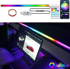 55.12 Inch Car RGB Light Bar Interior Ambiance USB EL Door Dashboard Scent Neon Lights