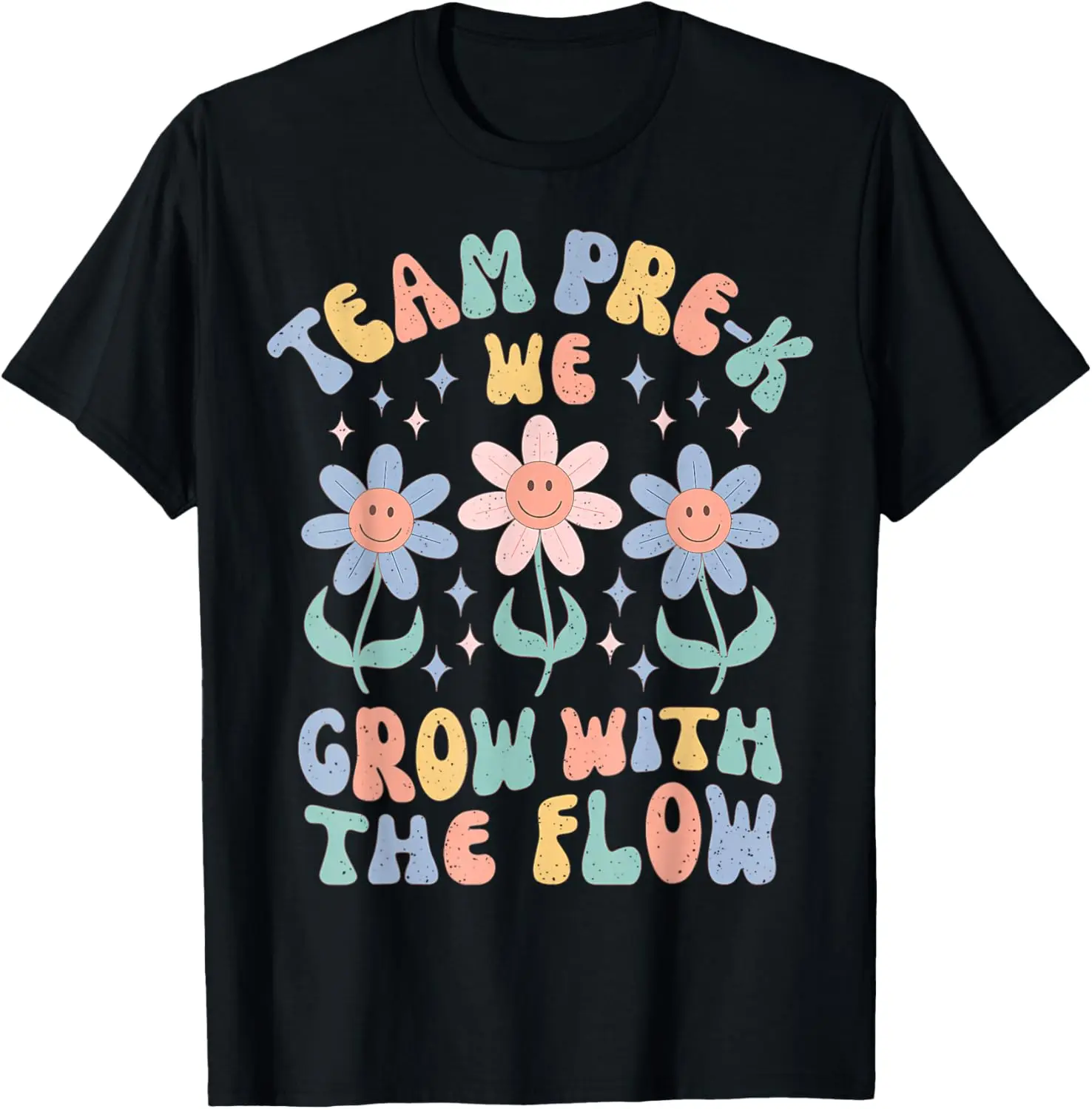 100% Cotton Preschool Teacher Appreciation Team Pre-K Grow With the Flow T-Shirt