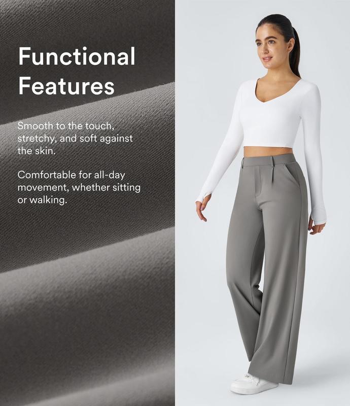 Flex DayStretch High Waisted Pocket Straight Leg Work Pants # TikTokShopHolidayHaul