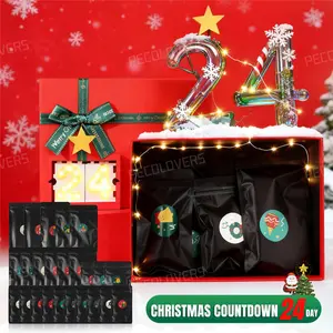 24 PCS/Set Christmas Advent Calendar, Foundation liquid Eyeshadow LipStick Eyebrow Eyeliner highlighter Surprise Makeup Blind Box Collection For Christmas Gift Makeup Kit Set