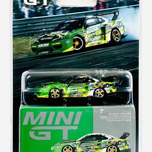 Nissan Silvia (S15) LB-Super Silhouette RHD "Fausto Racing 2024" Green Metallic Limited Ed 1/64 Diecast Model Car by Mini GT
