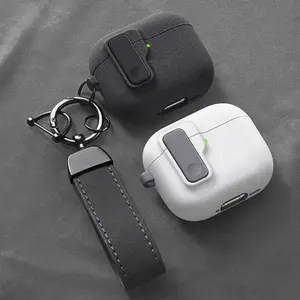 Protective Case For Airpods 4 Cover Luxury Earphone Cover Case For Apple Airpodspro 2 3 1/2 Air Pods Pro Shockproof With Hook﻿