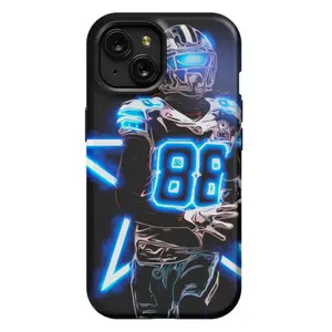Gravitiq, CeeDee Lamb Football Star Design, For iPhone Series (11 to 17 Pro Max), MagSafe Tough Phone Case, Dual Layer Shockproof Protection, Sports Fan Gift Idea