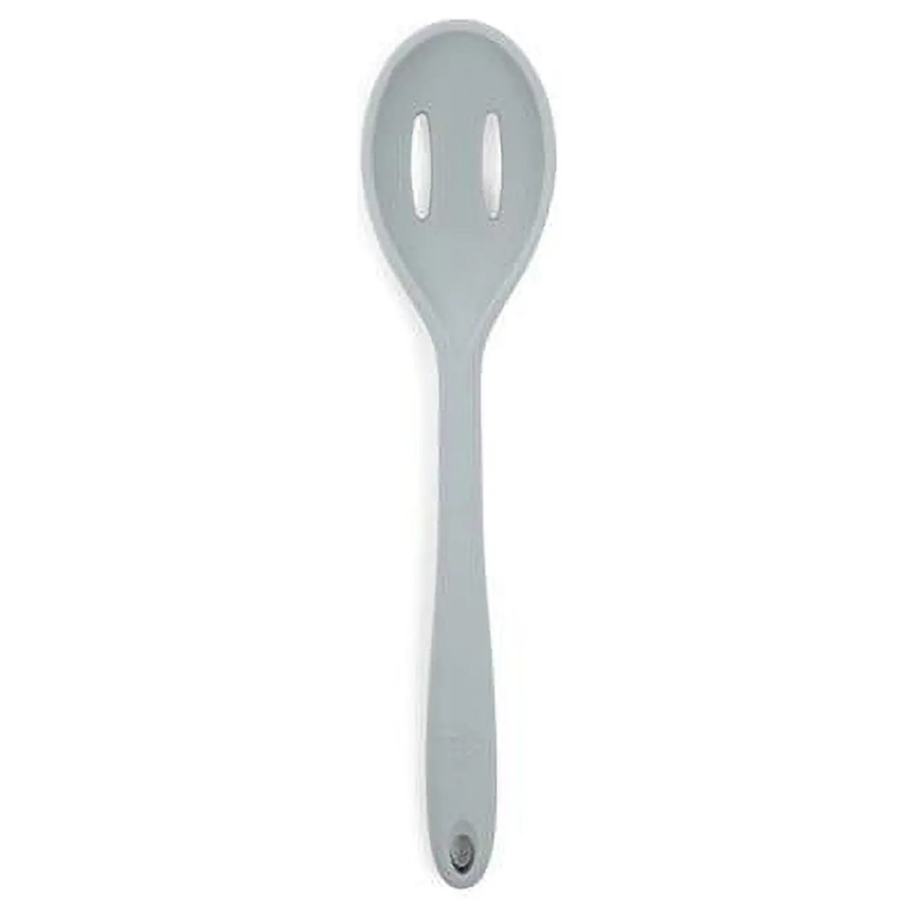 212 MAIN 3-Pack Gray Silicone Slotted Serving Spoons - 10.2 in. Length, 3 in. Width, Slotted Tip, Dishwasher Safe Kitchen Utensils, Heat Resistant