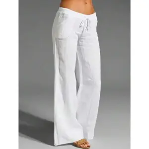 Elegant Petite Women’s Resort Casual Linen-Look Pants