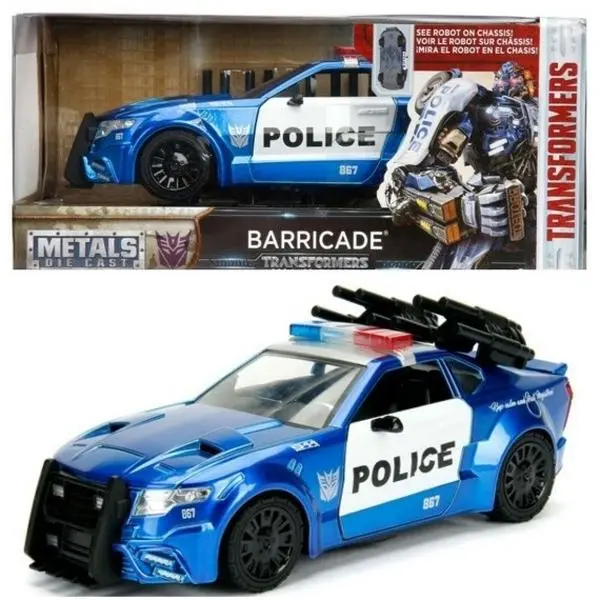 JADA TOYS 1/24 SCALE TRANSFORMERS BARRICADE LAST KNIGHT CUSTOM POLICE DIECAST CAR MODEL 98400-6F