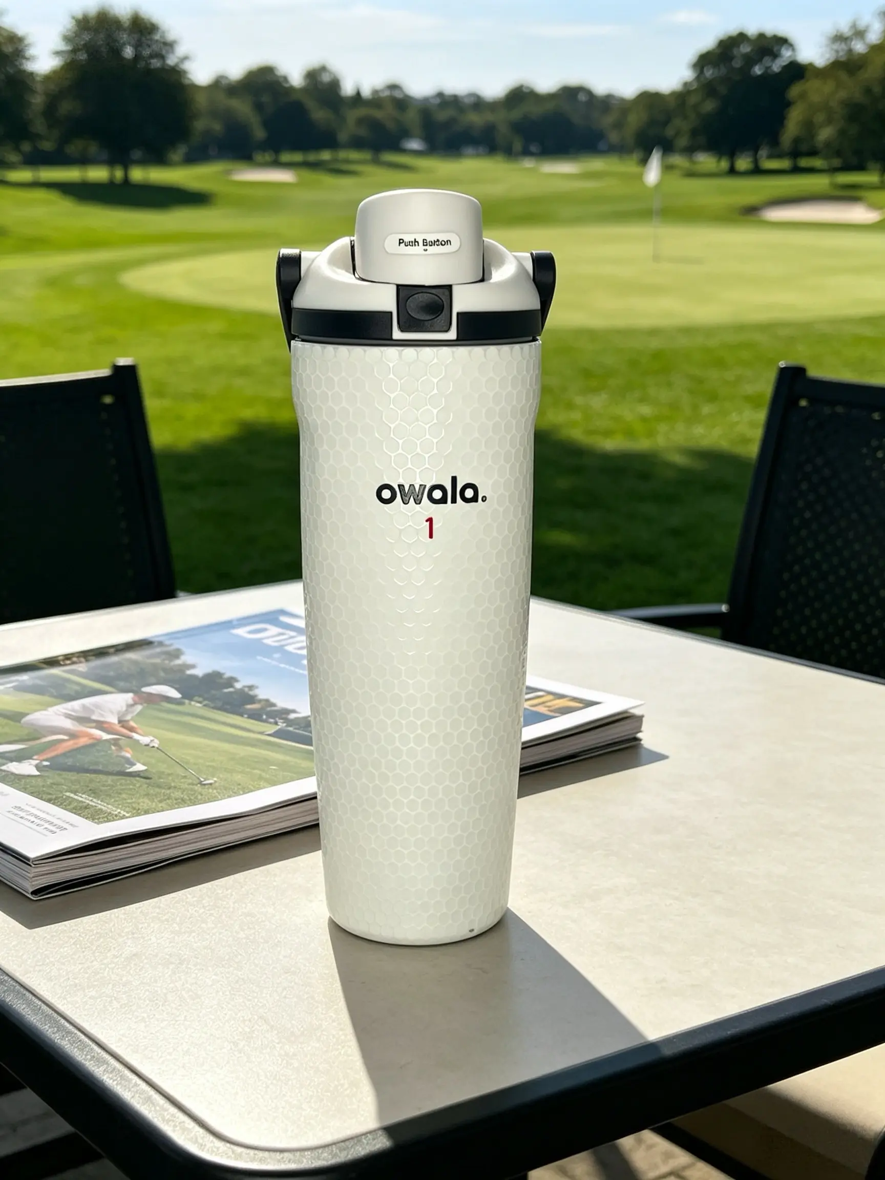 Owala FreeSip 30oz Golf Stainless Steel Insulated Flask - Leak-Proof, BPA-Free, Stylish Solid Tumbler, Bottled Drinkware for Sports Enthusiasts, Holiday Edition