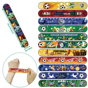12pcs,Football Spider Slap Bracelets，Casual Party Accessory,Adult Sports Themed Wristband,【Mother's Day gift】