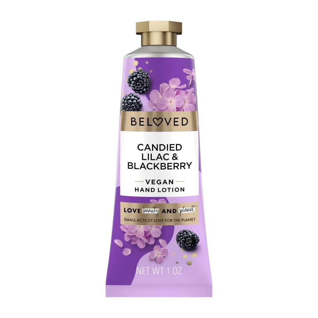 Beloved Candied Lilac & Blackberry Hand Lotion 1oz Travel Size Hydrating Vegan Cream for Soft Smooth Hands