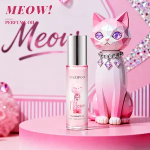 Cat-Themed Meow Roll-On Perfume Oil 10ML, Long-Lasting Light Fragrance, Portable Mini Size, Ideal Gift for Friends, Students & Office Ladies