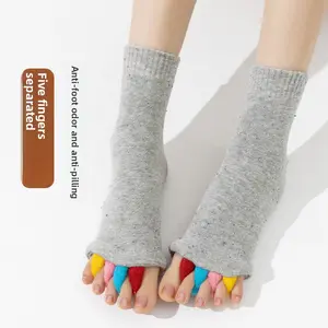 Colorful Toe Yoga Socks, Women's Open-Toe Socks, Corrective Bunion Socks, Five-Toe Socks