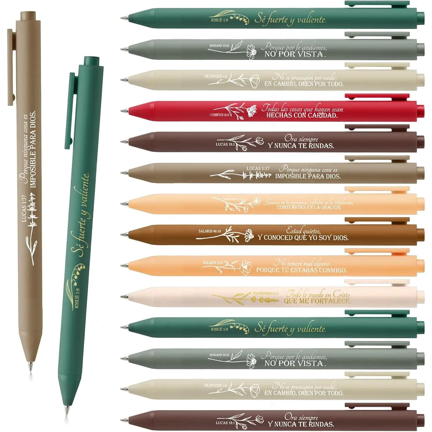 50 count Regalos Cristianos En Espanol Bulk Christian Church Gifts Religious  Verse Pens for Fathers Day Women Mom Grandma Sunday School Teacher(Christmas,Spanish)