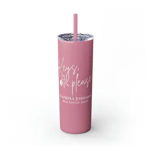 Personalized Realtor Tumbler, Custom Realtor Appreciation Gift, House Hustler Skinny Tumbler, Real Estate Agent Cup with Straw, Realtor Gift