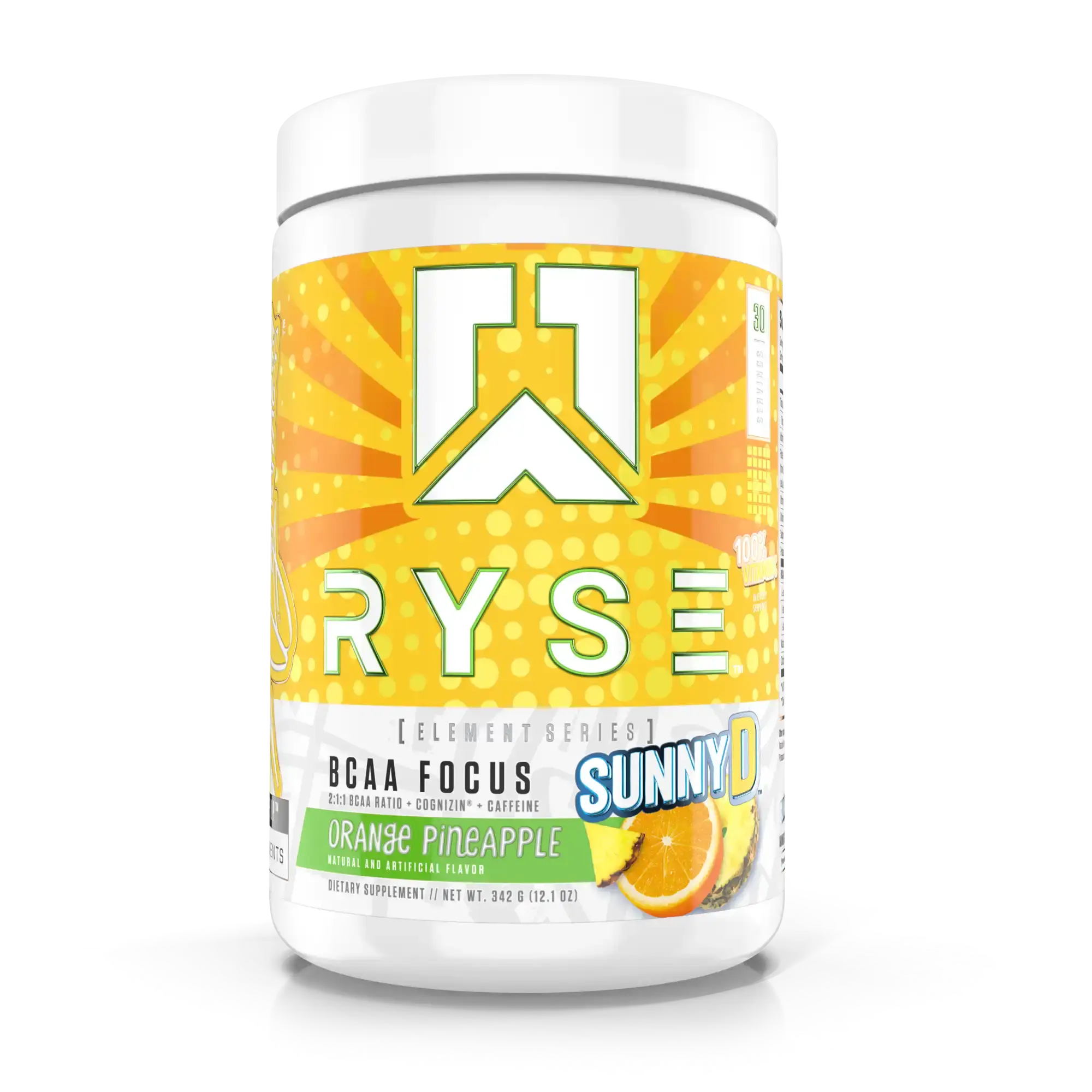RYSE BCAA Focus Powder for Men and Women - BCAA Energy Supplement with Electrolytes, Natural Caffeine & Cognizin Supports - 30 Servings