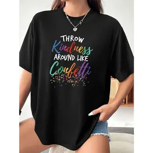 Plus-Size Women'S Printed Casual T-Shirt R