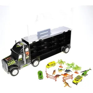 Dinosaur Transport Truck Carrier | Dino Playset | Great for Kids Ages 3+ Boys and Girls | Perfect Present for Birthdays, Parties, and School Rewards