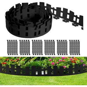Edging 33FT x 4.6IN Tall, Landscape Edging Borders with 60pcs Stakes,Arched Lawn Edging Border, Digging Edge Fence DIY for Tree Flowerbeds Grass Yard