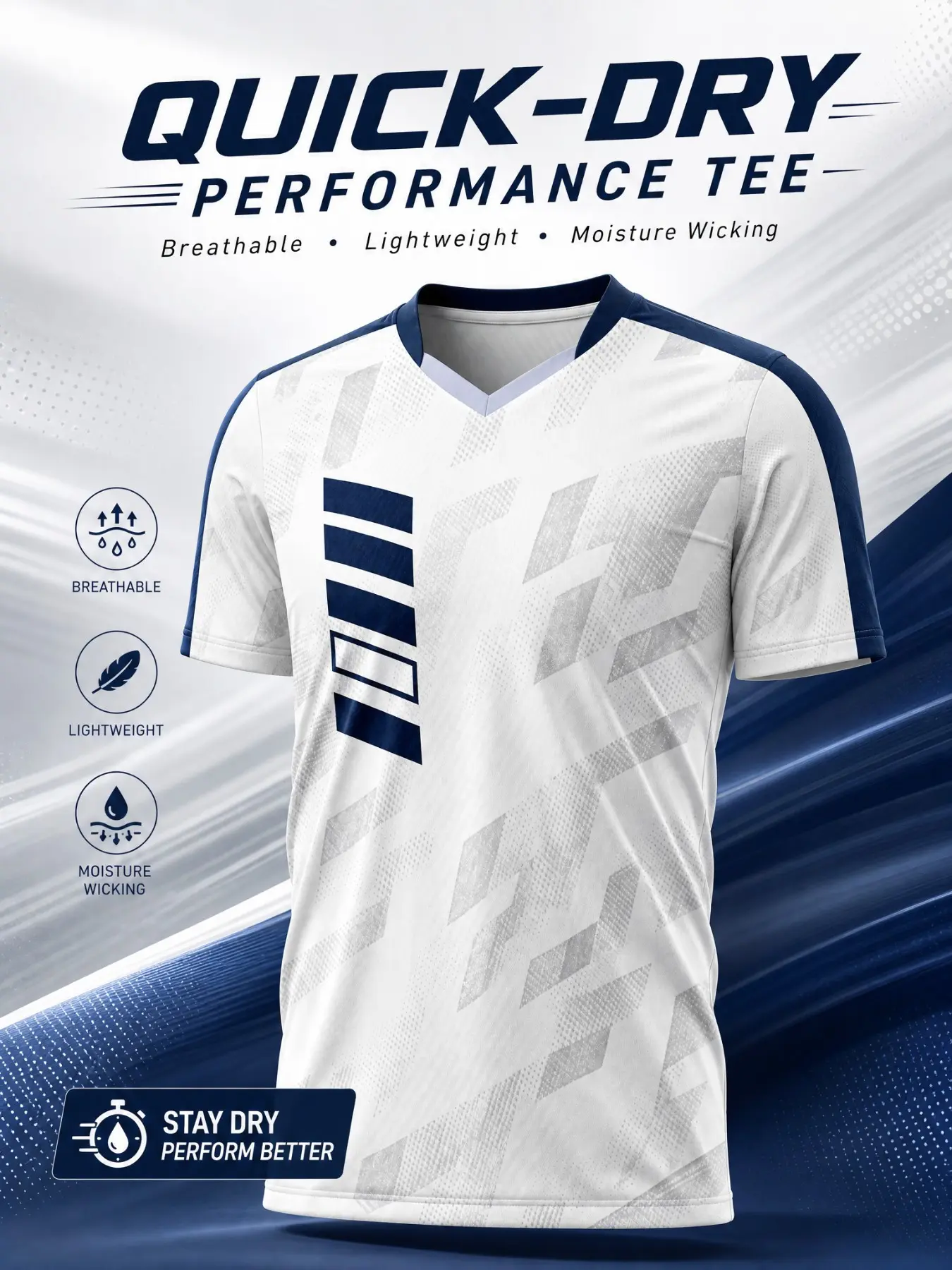 Fashion Sporty Outdoor T-Shirt, Clean Gorpcore, Quick-Dry Breathable Lightweight, Ideal for Summer Hiking Vacation