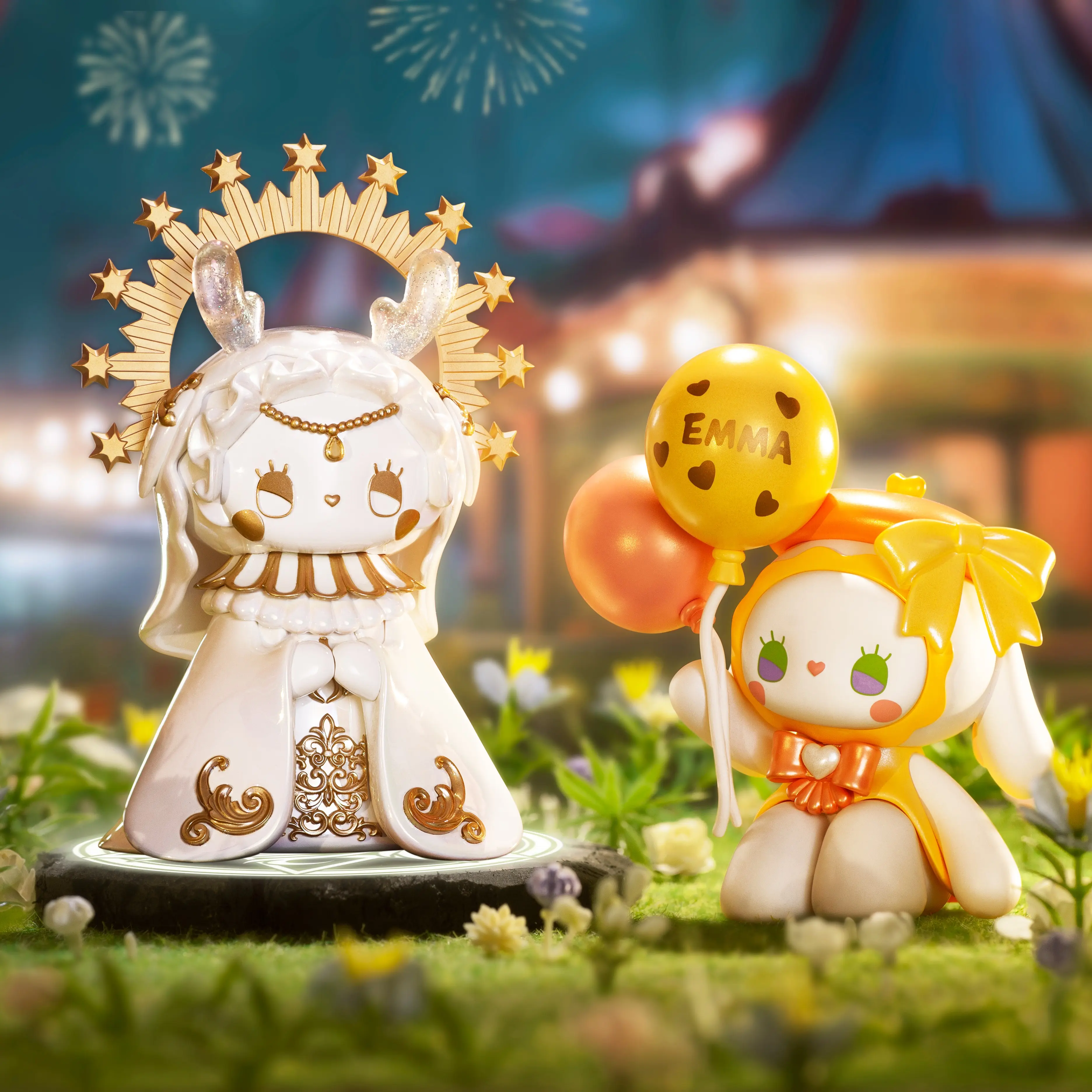 LUCKY EMMA Secret Forest Midnight Market Celebration Box Sealed Hobby Box with 6+2 Hidden Editions PVC Mystery Dolls for Anime Collectors