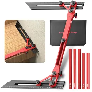 Upgrade Stair Tread Template Tool, 72" Adjustable Length Stair Tread Measuring Tool,Stair Tread Jig for Measuring Stairs,Riser,Stair Gauge Tool  for Carpenters & DIY Projects