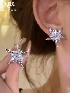 Women's Elegant Style Star Design Earrings, Unique Fashion Jewelry for Parties & Daily Wear, Stylish Accessory for All Occasions