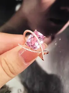 Artificial Zircon Decorated Ring, Fashion Accessories for Women & Girls, Trendy All-match & Exquisite Jewelry for Birthday Gift, Artificial Zircon Rings