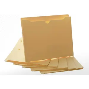 Manila File Jackets 1 Inch Expansion Letter Size Reinforced Straight-Cut Tab 6 Pack