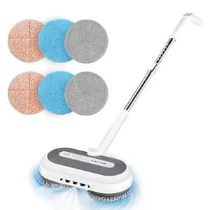 KACTOR Electric Mop , Electric  with Water Sprayer & LED Headlights, Up to 50mins Working Time, Electric  with 290ml Water Tank, Self-Propelled  cleaner with Adjustable Tube, Multi-Surfaces spinner  mop glass cleaner christmas gifts  christmas gifts