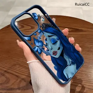 Premium Magnetic Phone Cases for iPhone11/12/13/14/15/16//17/Air/promax/Plus Blue Butterfly Girl y2k cased MagSafe Ready, Anti-Fall, Springtok and Ultra-Thin Design | Perfect for Everyday Use Protector Aesthetic Screen Protector