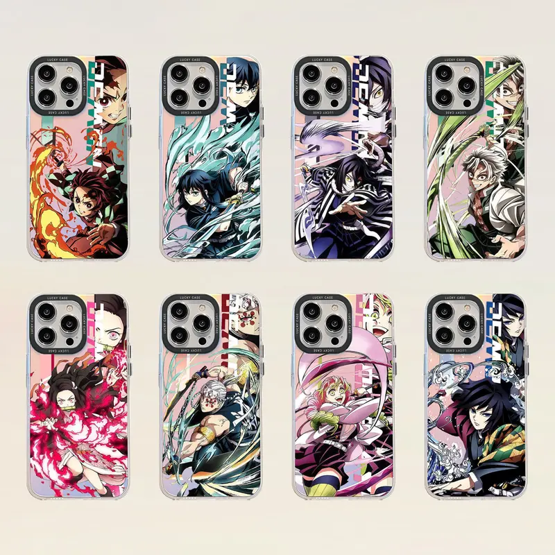 NganGee Color-Changing Silicone-Plastic iPhone Protector Cover - Anime & Manga Style Case for iPhone 1-16 Plus/14 Plus/17/17 AIR/17 PRO MAX, Unique Dynamic Accessory GN1-8
