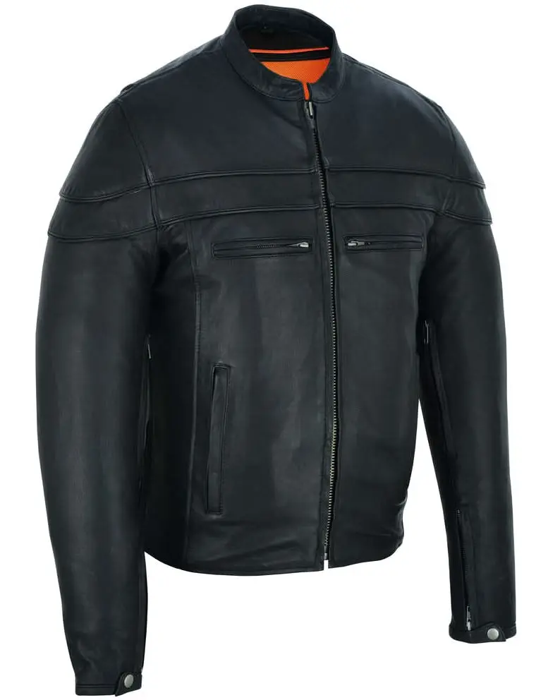 Speedster™ Men's Black Leather Motorcycle Jacket