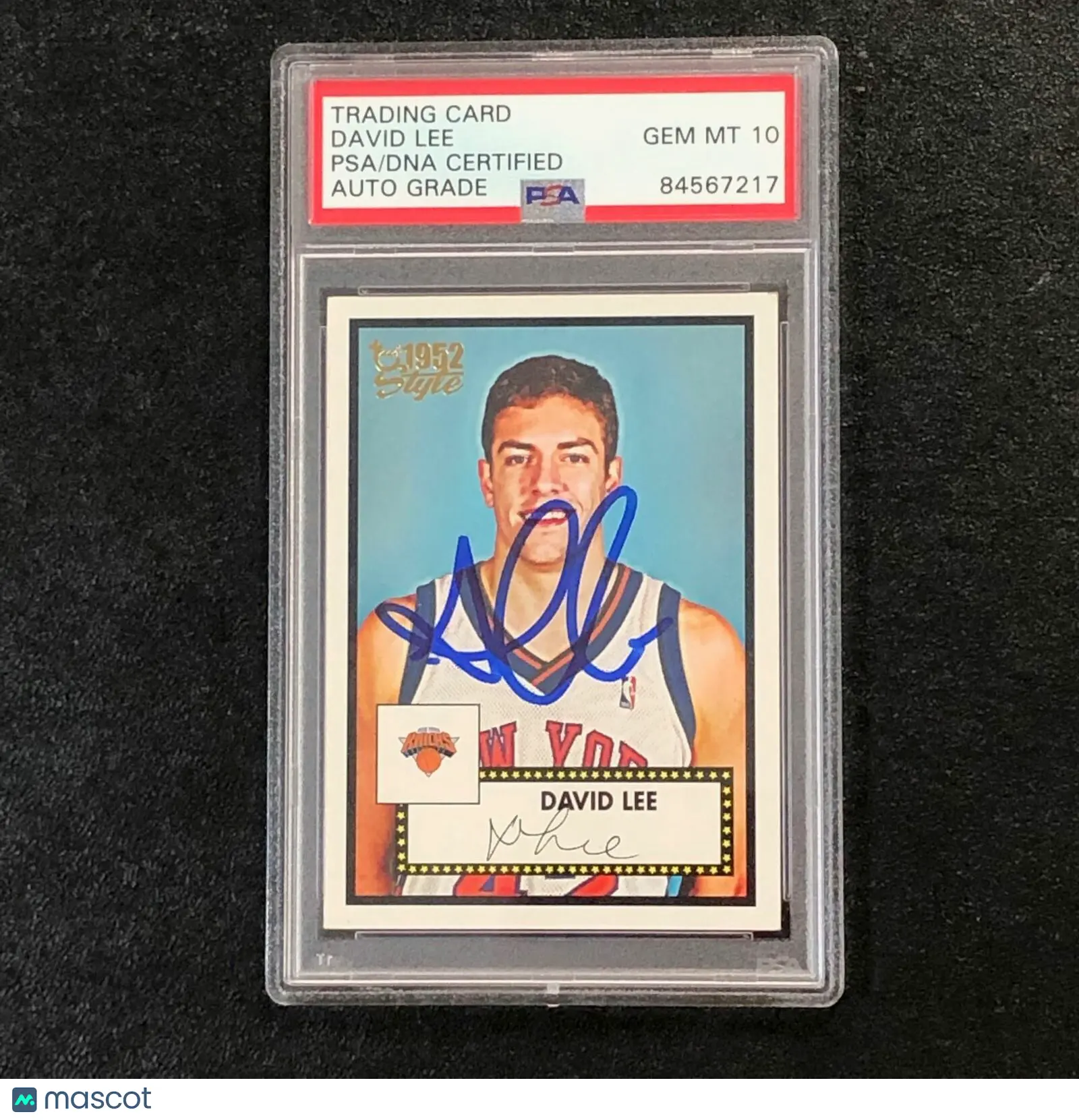 2005-06 Topps Basketball 1952 Style #153 David Lee Signed Card Auto 10 PSA Slabbed New York Knicks