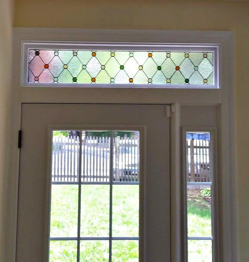 Stained Glass Transom Window - TW-151 Stunning Clears
