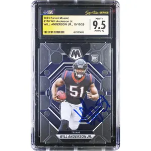 Will Anderson Jr. Houston Texans Autographed 2023 Panini Mosaic #376 CGC Authenticated 9.5/10 Rookie Card - Fanatics Authentic Certified