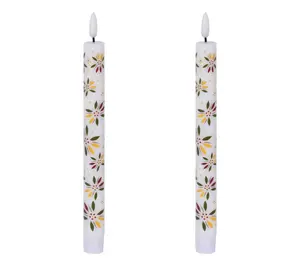 Temp-tations Set of 2 Flameless LED Taper Candles Temp-tations Set of 2 Flameless LED Taper Candles