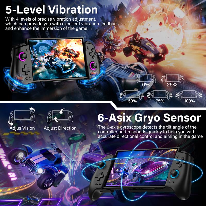 Wireless Pro Controller for Switch Switch 2 OLED with RGB Lights, Programmable Macros, Dual Vibration, Turbo Wake Up, Gaming Controller Gift for Gamers