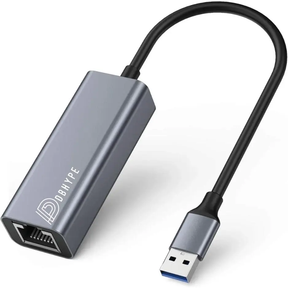 USB to Ethernet Adapter, Driver Free USB 3.0 to Gigabit Ethernet LAN Network Adapter, 100/1000 Mbps RJ45 Internet Adapter Compatible with Laptop, MacBook, Surface, PC with Windows, XP, Mac/Linux