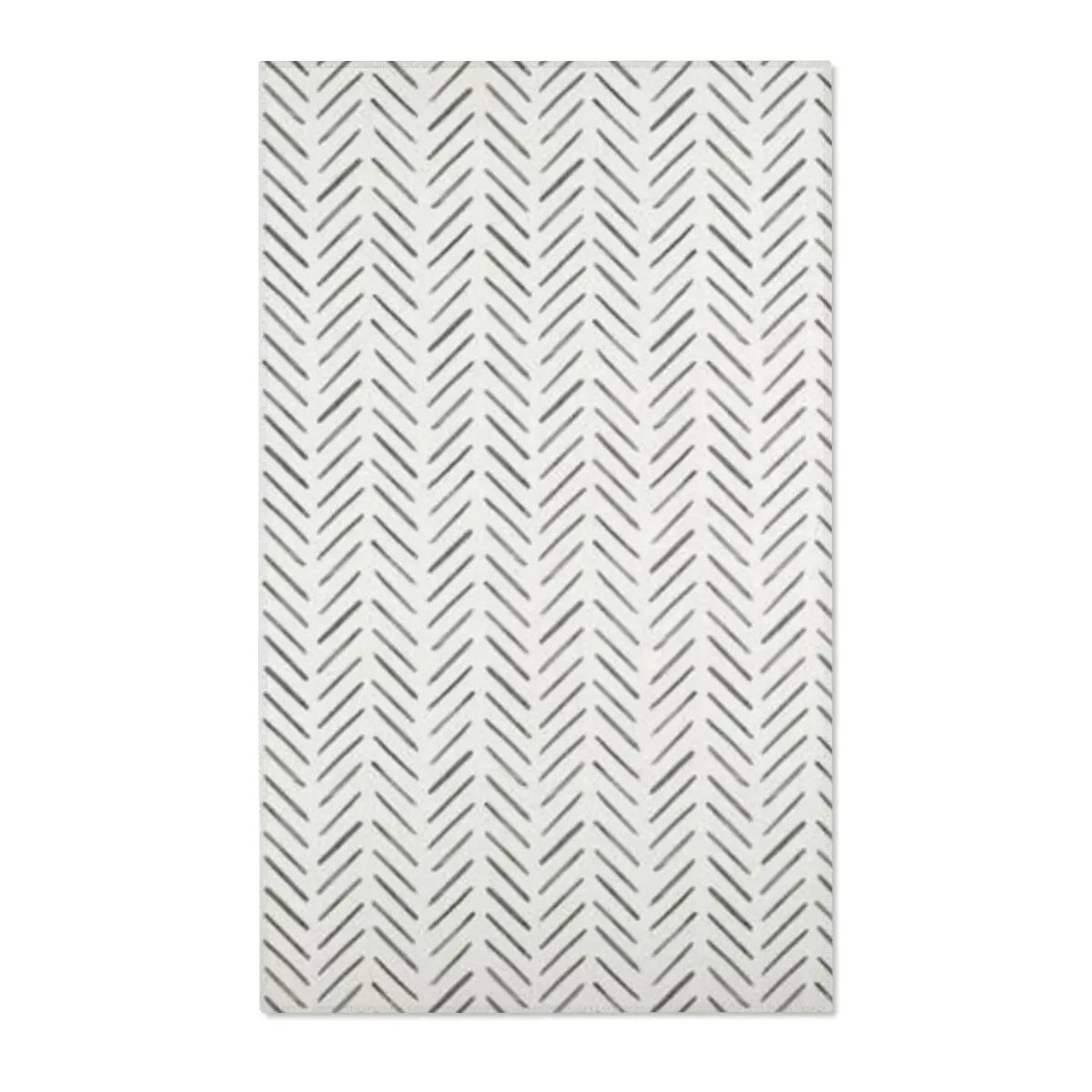 Painted Herringbone Area Rug