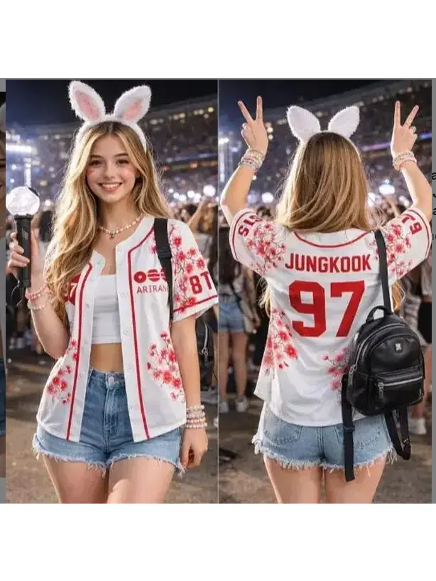 Kpop Group Bangtan Style Jersey, Custom Bangtan Boys Members Baseball Jersey For Army, Bangtan World Tour 2026 Merch Top, Bangtan Comeback 2026