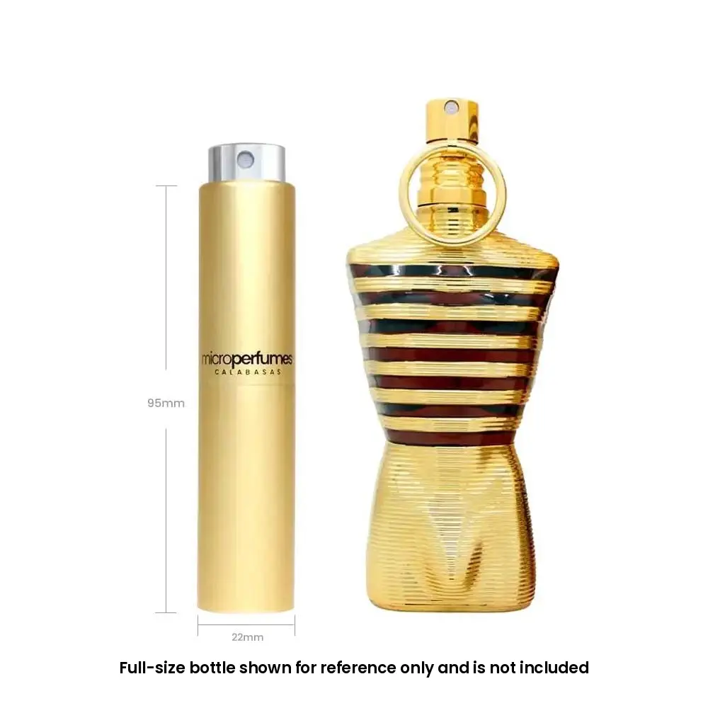Jean Paul Gaultier Le Male Elixir Parfum For Men – 0.17 fl oz / 5 mL Travel Spray Decant, Lavender, Mint, Vanilla, Gift for Him, Independently Rebottled by MicroPerfumes