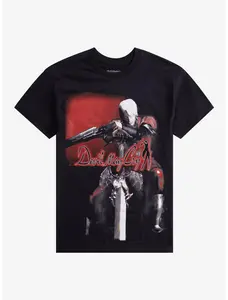 Devil May Cry Game Cover T-Shirt, Movie Graphic Tee, Retro Streetwear for Men and Women, Perfect Gift for Movie Fans
