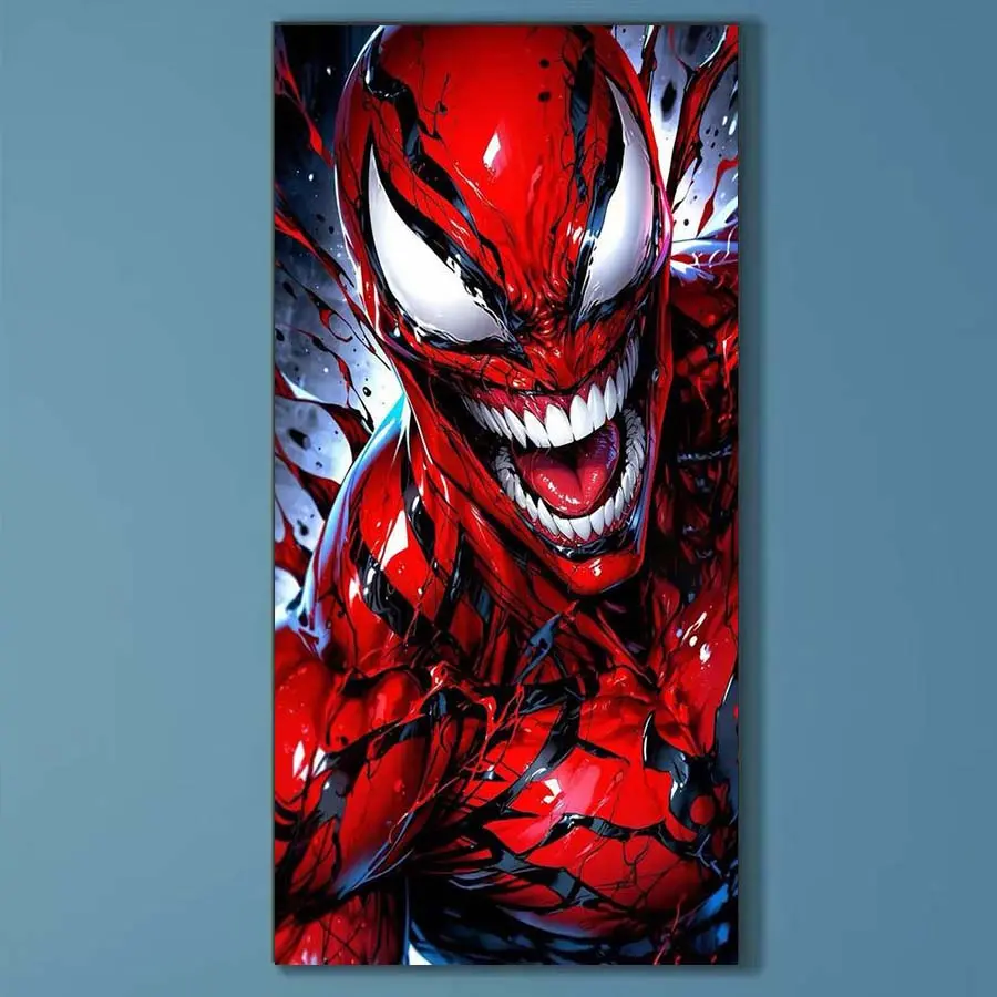 5D DIY Full Drill Round Diamond Painting - Diamond Art Painting Kit Red Character, Sharp Teeth, Big Eyes Mosaic, Canvas, Craft - Home Wall Decor, Suitable for Halloween and Christmas