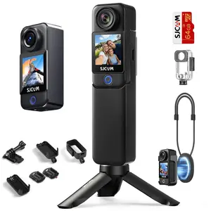 SJCAM C300 Vlogging Camera with 64G Card,4K Pocket Action Camera , 7Hour Power ,154° Wide FOV Video Recording,6-Axis Stabilization ,Dual-Touch Screen Body Camera,30M Waterproof,Vlogging YouTube Live Streaming