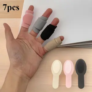7Pcs Reusable Finger Protectors, Universal Adjustable Support Sleeves for Injury Recovery, Sports & Daily Use, Soft Polyester with Secure Fastening