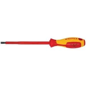 KNIPEX (98 20 65) Slotted Screwdriver, 6"-1000V Insulated, 1/4" Tip