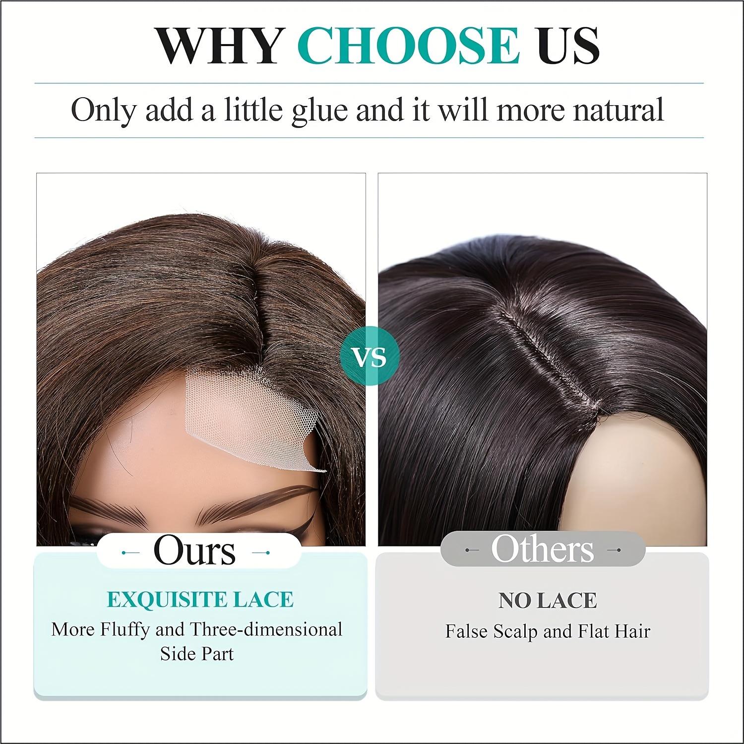 [Elegant Bob Wig] Short Body Wavy Wig Curly Loose Wave Wigs Big Curly Lady Side Part Shoulder Length Wigs Synthetic Elegant Bob Wavy Wig for Women