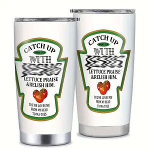One 20Oz themed stainless steel water cup with a lid, suitable for holding juice and perfect for sports use. It is a thoughtful gift for men, especially for Christian pastors.