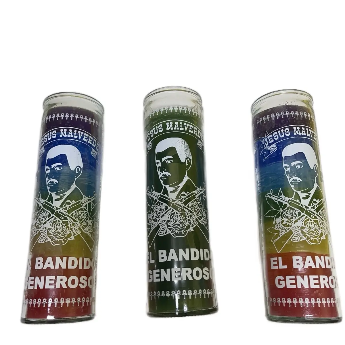 Malverde Candle for Good Luck and Spiritual Protection - 120 Hours Burning Time - Decor, Ornaments